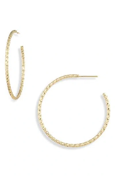 Nordstrom Rack Diamond Cut Hoop Earrings In Gold