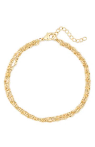 Nordstrom Rack Diamond Cut Layered Chain Bracelet In Gold