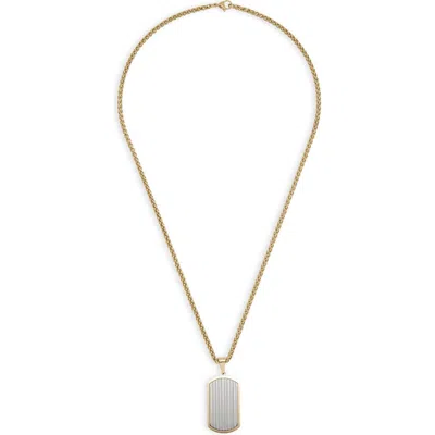 Nordstrom Rack Dog Tag Pendant Necklace In Neutral