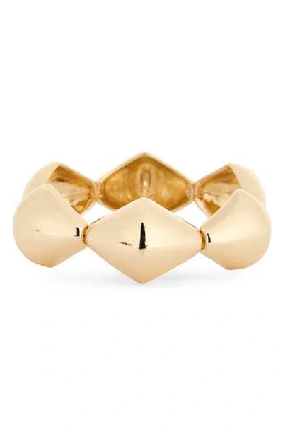 Nordstrom Rack Domed Link Stretch Bracelet In Gold