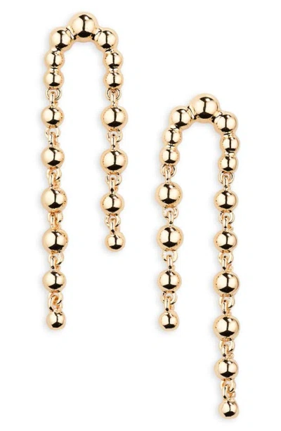 Nordstrom Rack Dot Arch Drop Earrings In Gold
