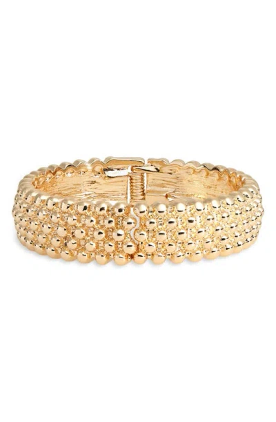 Nordstrom Rack Dot Hinged Bracelet In Gold