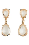 Nordstrom Rack Double Drop Crystal Earrings In Gold
