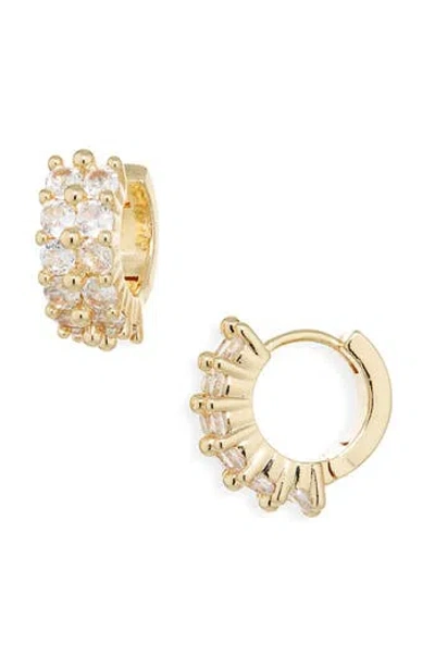 Nordstrom Rack Double Row Huggie Hoop Earrings In Gold