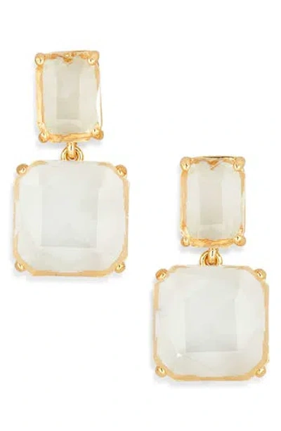 Nordstrom Rack Double Stone Drop Earrings In Gold