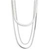 Nordstrom Rack Draped Snake Chain Layered Necklace In Silver