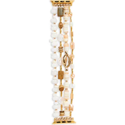 Nordstrom Rack Embellished Chain Apple Watch® Watchband In Gold