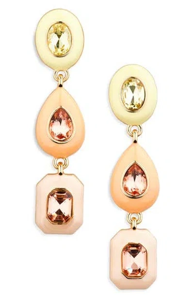 Nordstrom Rack Enamel Bezel Drop Earrings In Multi