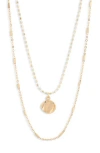 Shop Nordstrom Rack Epoxy Disc Pendant Layered Necklace
