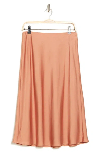 Nordstrom Rack Essential Bias Cut A-line Skirt In Tan Cork