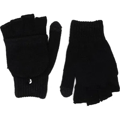 Nordstrom Rack Essential Flip Top Gloves In Black