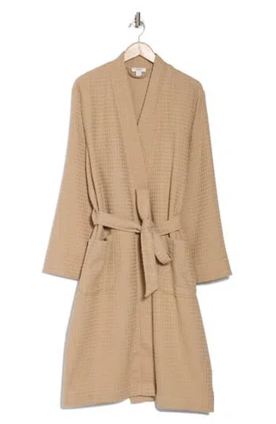 Nordstrom Rack Essential Waffle Robe In Tan Nomad