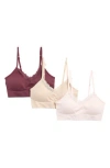 Nordstrom Rack Everyday 3-pack Lace Bralettes In Multi