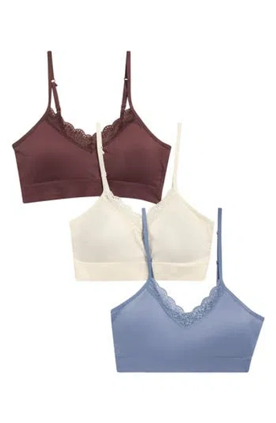 Nordstrom Rack Everyday 3-pack Lace Bralettes In Multi