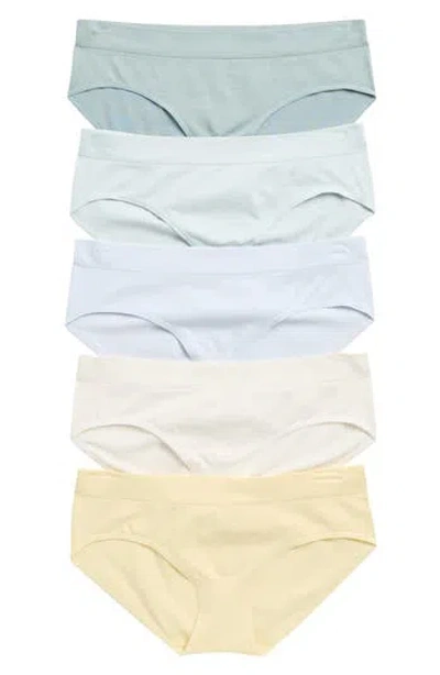 Nordstrom Rack Everyday Assorted 5-pack Seamless Hipster Briefs In Multi