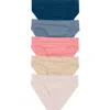 Nordstrom Rack Everyday Assorted 5-pack Bikinis In Multi