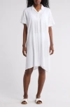 Nordstrom Rack Everyday Button-down Beach Cover-up Tunic In White