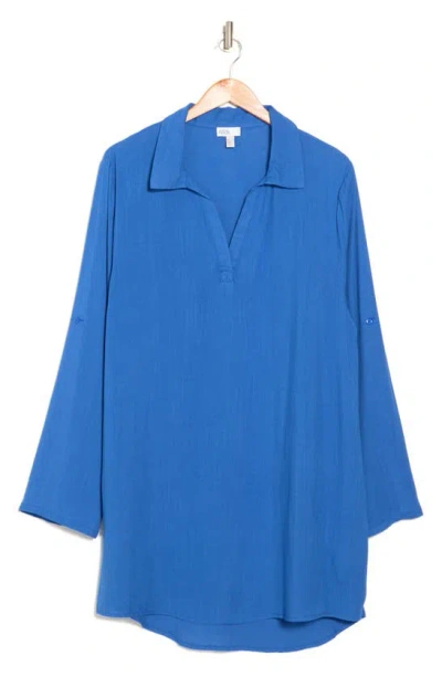 Nordstrom Rack Everyday Flowy Cover-up Tunic In Blue Marmara