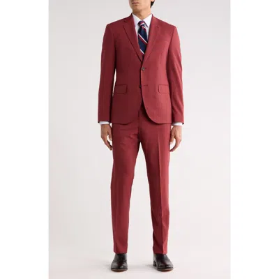 Nordstrom Rack Extra Trim Fit Suit In Burgundy Ash