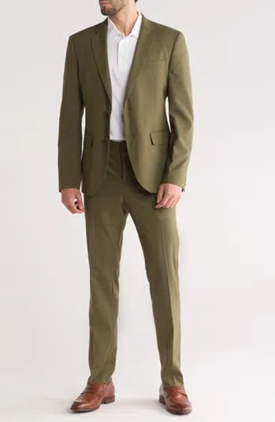Nordstrom Rack Extra Trim Fit Suit In Green Cypress