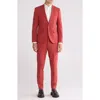 Nordstrom Rack Extra Trim Fit Suit In Red Ochre