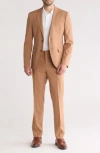 Nordstrom Rack Extra Trim Fit Suit In Tan Burro