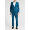 Nordstrom Rack Extra Trim Fit Suit In Teal Seagate