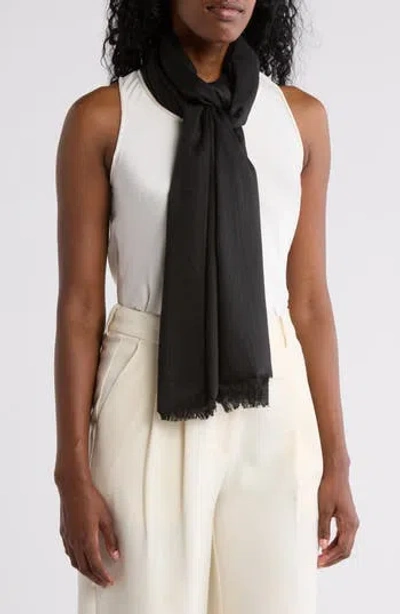 Nordstrom Rack Eyelash Wrap Scarf In Black