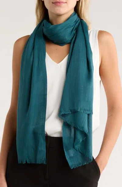 Nordstrom Rack Eyelash Wrap Scarf In Green