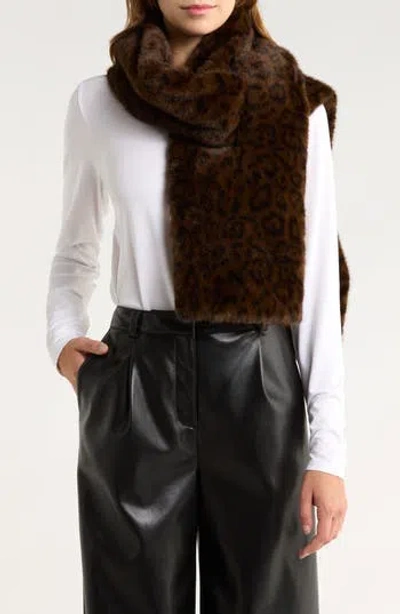 Nordstrom Rack Faux Fur Occasion Stole In Brown