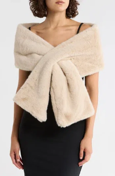 Nordstrom Rack Faux Fur Occasion Stole In Neutral