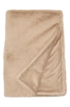 Nordstrom Rack Faux Fur Throw Blanket In Brown