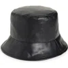 Nordstrom Rack Faux Leather Bucket Hat In Black