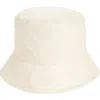 Nordstrom Rack Faux Leather Bucket Hat In Neutral