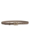 Nordstrom Rack Faux Pearl Buckle Belt In Brown