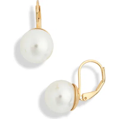 Nordstrom Rack Faux Pearl Drop Earrings In Gold
