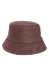 Nordstrom Rack Faux Suede Bucket Hat In Brown