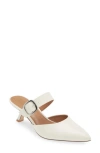 Nordstrom Rack Fawn Mule In Ivory Pristine