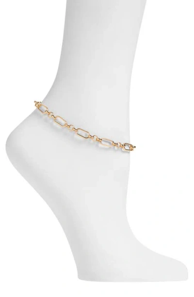 Nordstrom Rack Figaro Chain Anklet In Gold