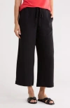 Nordstrom Rack Flat Front Drawstring Pants In Black