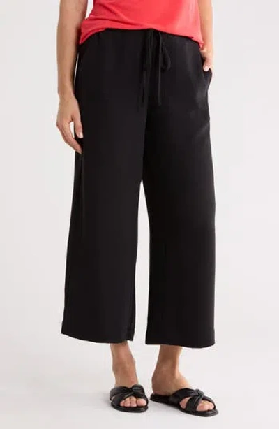 Nordstrom Rack Flat Front Drawstring Pants In Black