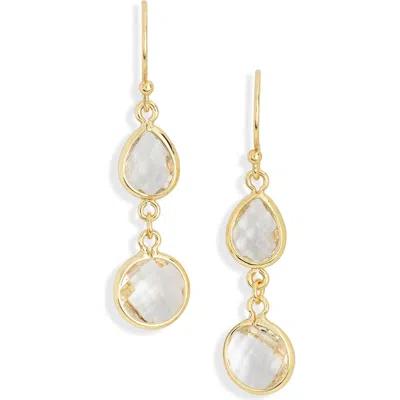 Nordstrom Rack Floating Cubic Zirconia Drop Earrings In Gold