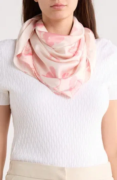 Nordstrom Rack Floral Satin Scarf In Purple