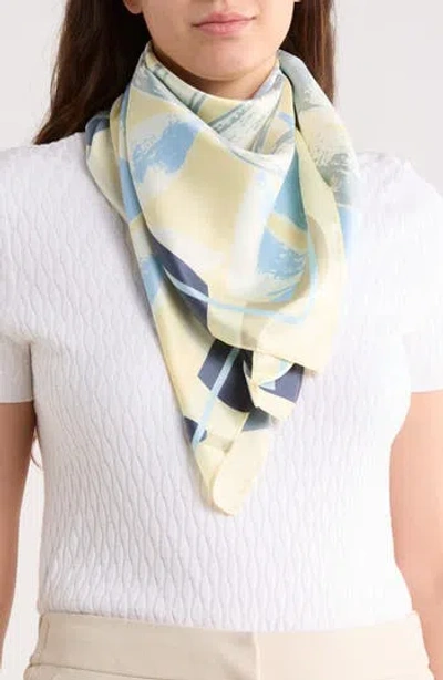 Nordstrom Rack Floral Satin Scarf In White