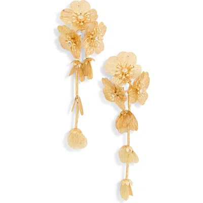 Nordstrom Rack Flower Drop Earrings In Gold