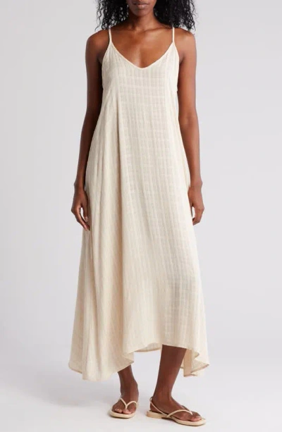 Nordstrom Rack Flowy Cover-up Maxi Dress In Beige Beach