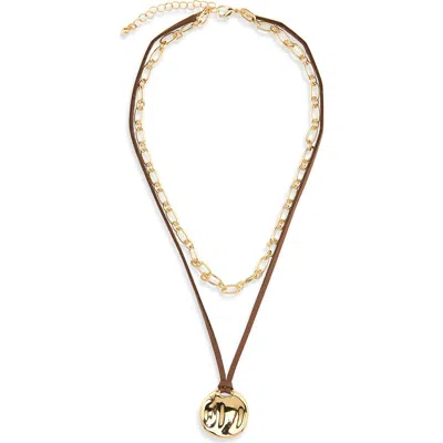 Nordstrom Rack Free Form Layered Pendant Necklace In Multi