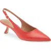 Nordstrom Rack Freka Slingback Kitten Heel Pump In Red Grenadine