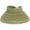 Nordstrom Rack Fringe Packable Straw Visor In Olive Covert
