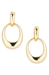 Nordstrom Rack Frontal Oval Drop Earrings In Gold